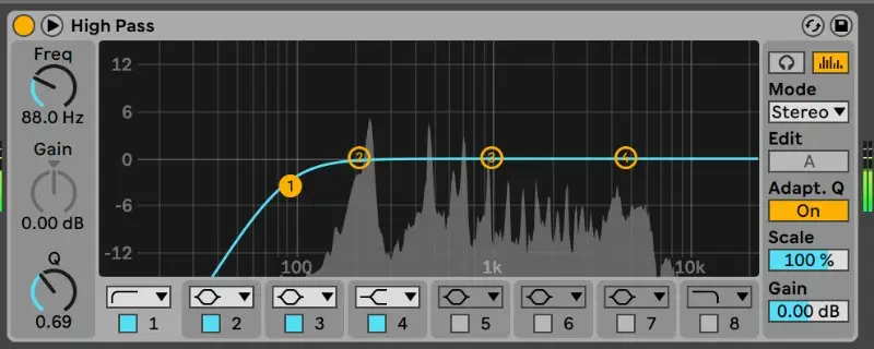 high pass for subtractive eq