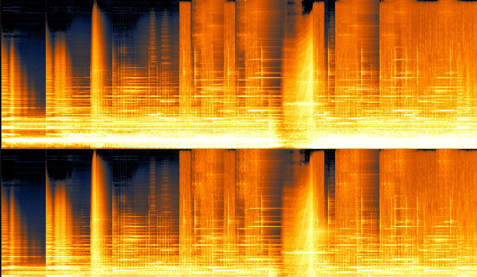 This is also not a moon, but it's the same audio file as above in spectrogram form