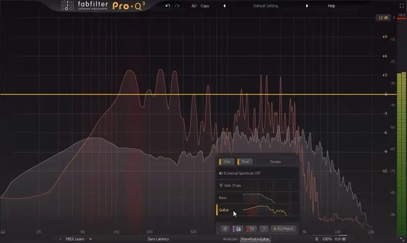 kick and bass frequency masking