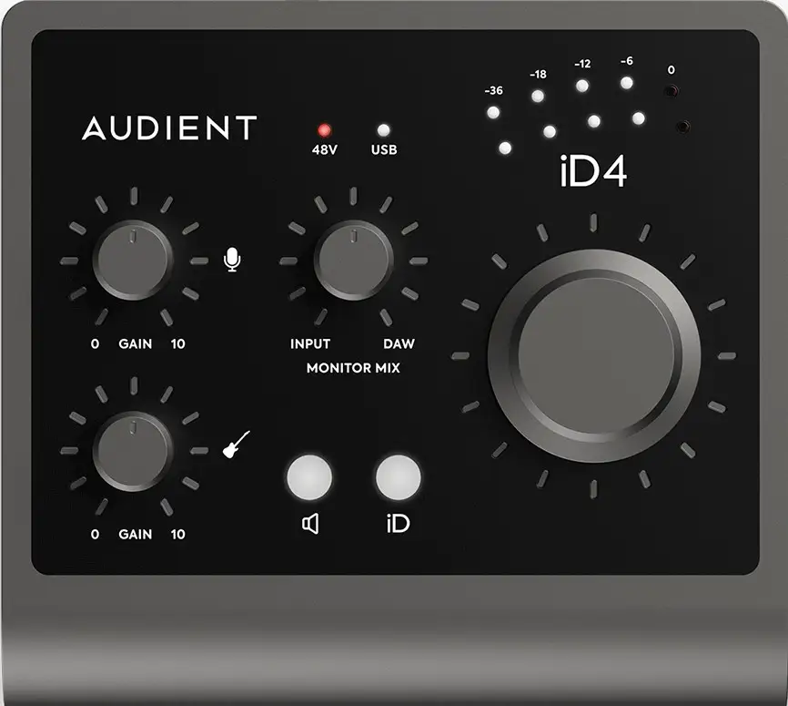 Audient iD4 MKII USB-C Audio Interface back