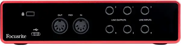Focusrite Scarlett 4i4 back