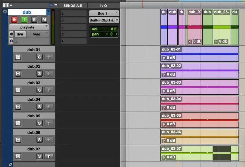 Pistă audio în modul listă de redare