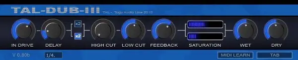 plugin di ritardo vocale tal dub III