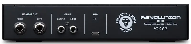 Black Lion Audio 2x2 USB Audio Interface atrás
