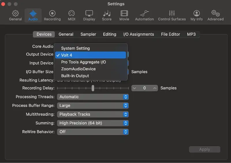 Gebruik van een daw met audio-interface
