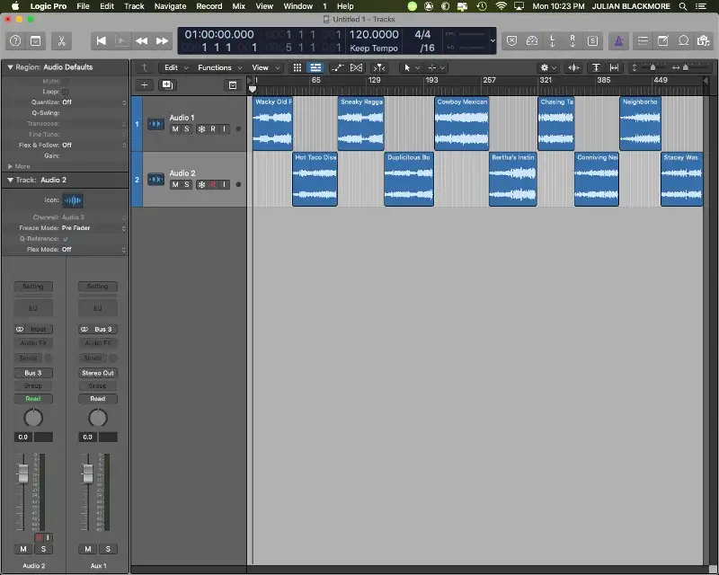 pistes de référence pour le mixage de l'album