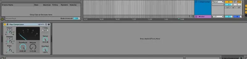 como configurar a compressão paralela no daw