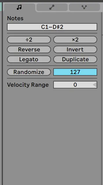 midi notes editing