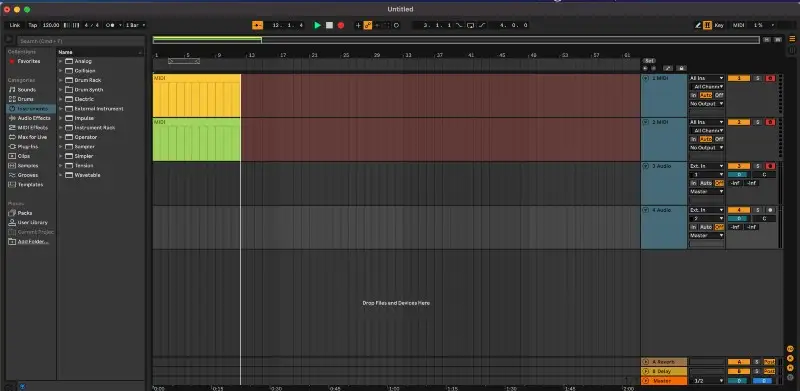 Ableton Live in record mode