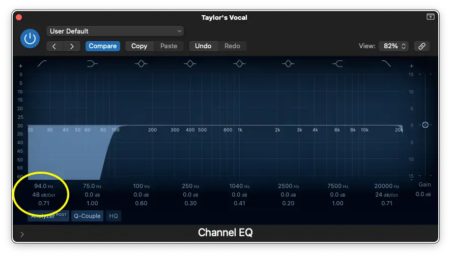 低音のゴロゴロを取り除くことから始める