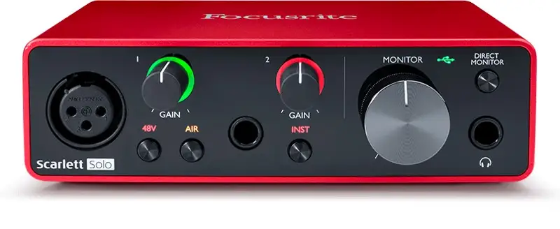 meilleure interface audio à petit prix focusrite