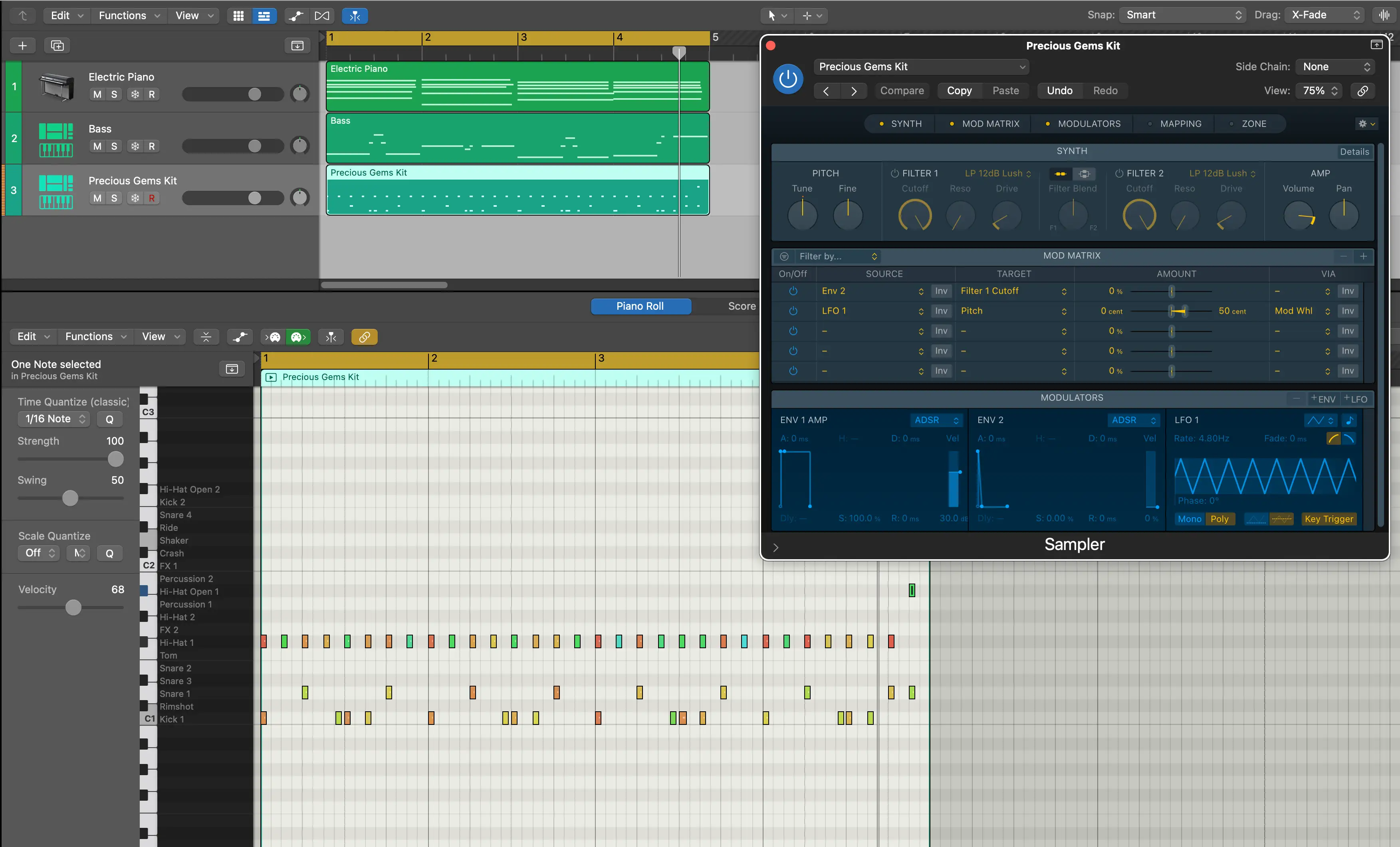 Music production building blocks